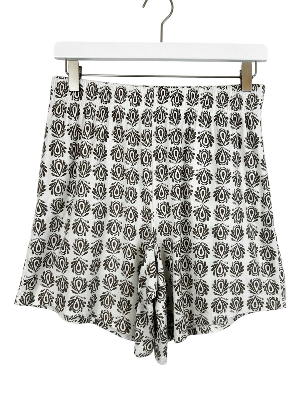 AnyBody High Rise Louge Shorts Women's Size X-Small White/Brown